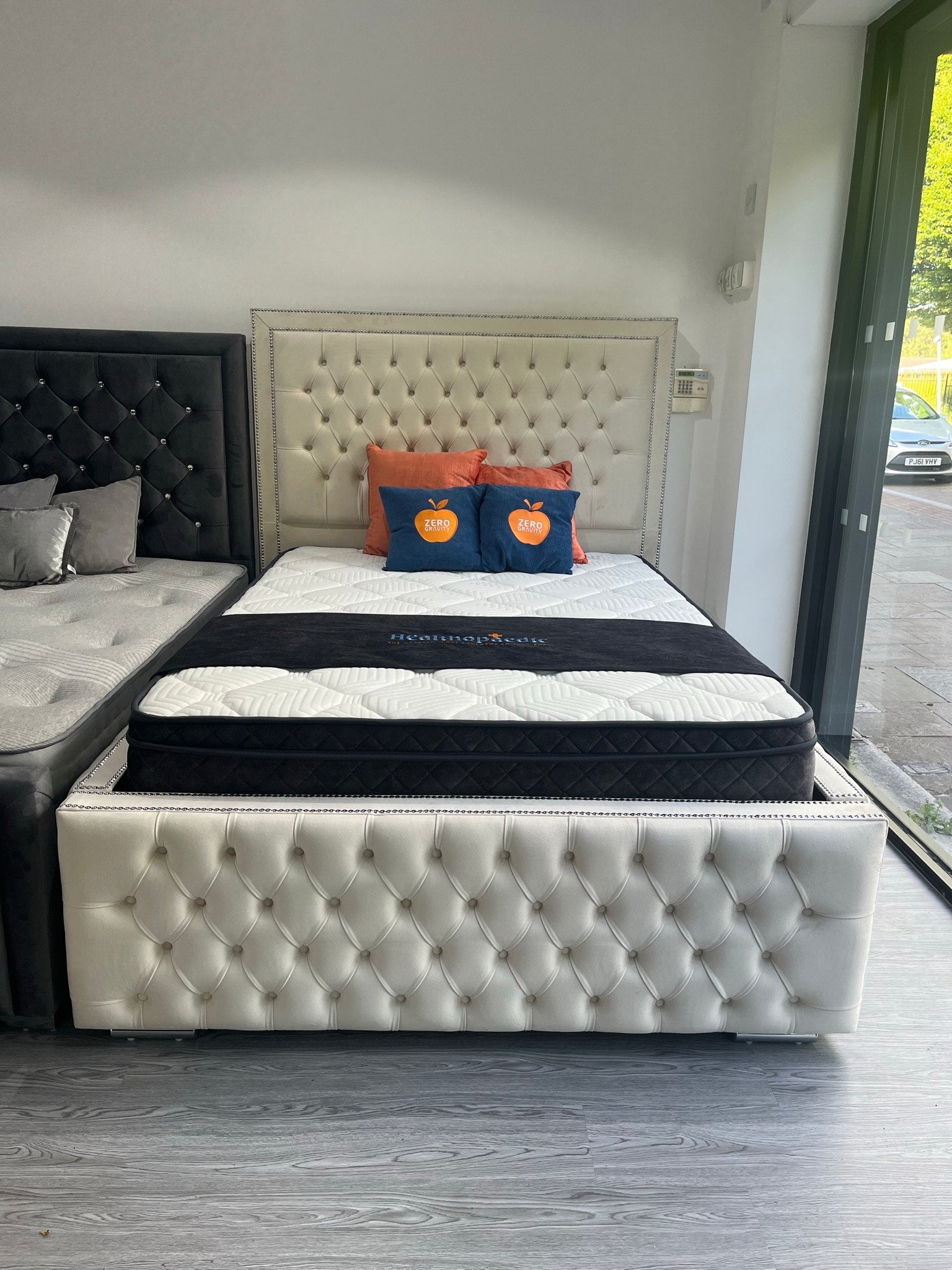 Majestic Frame Luxury Handmade Bed In Various Velvet Fabric Materials